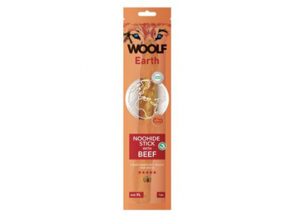 Woolf pochoutka Earth NOOHIDE XL Stick with Beef 85g z kategorie Chovatelské potřeby a krmiva pro psy > Pamlsky pro psy > Pamlsky z přírodní želatiny pro psy