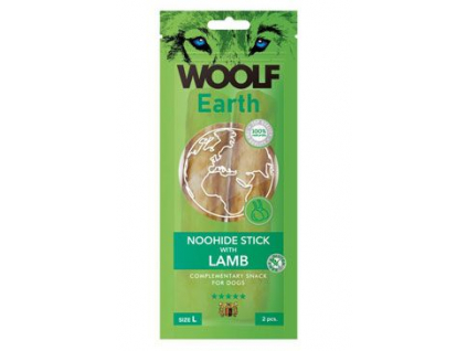 Woolf pochoutka Earth NOOHIDE L Sticks with Lamb 85g z kategorie Chovatelské potřeby a krmiva pro psy > Pamlsky pro psy > Pamlsky z přírodní želatiny pro psy