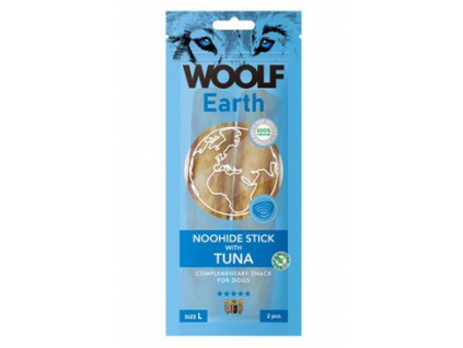 Woolf pochoutka Earth NOOHIDE L Sticks withTuna 85g z kategorie Chovatelské potřeby a krmiva pro psy > Pamlsky pro psy > Pamlsky z přírodní želatiny pro psy