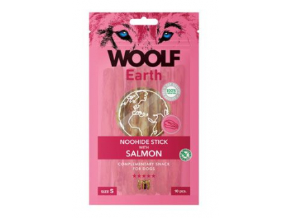 Woolf pochoutka Earth NOOHIDE S Salmon 90g z kategorie Chovatelské potřeby a krmiva pro psy > Pamlsky pro psy > Pamlsky z přírodní želatiny pro psy