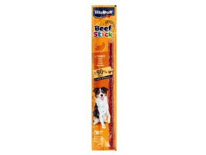 Vitakraft Dog pochoutka Beef Stick salami Turkey 1ks z kategorie Chovatelské potřeby a krmiva pro psy > Pamlsky pro psy > Tyčinky, salámky pro psy