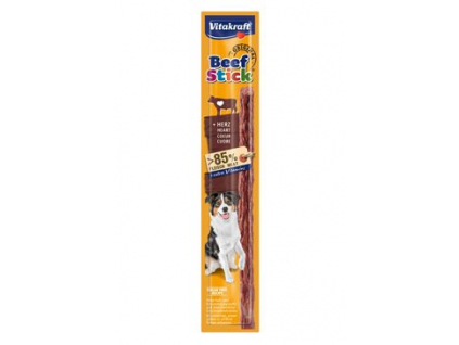 Vitakraft Dog pochoutka Beef Stick salami Heart 1ks z kategorie Chovatelské potřeby a krmiva pro psy > Pamlsky pro psy > Tyčinky, salámky pro psy