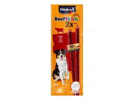 Vitakraft Dog pochoutka Beef Stick Beef 2ks z kategorie Chovatelské potřeby a krmiva pro psy > Pamlsky pro psy > Tyčinky, salámky pro psy