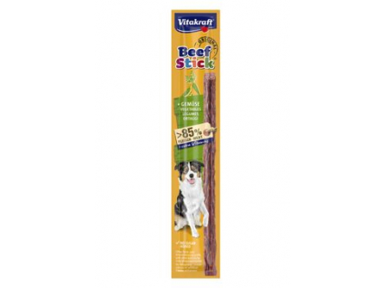 Vitakraft Dog pochoutka Beef Stick salami Zelenina 1ks z kategorie Chovatelské potřeby a krmiva pro psy > Pamlsky pro psy > Tyčinky, salámky pro psy