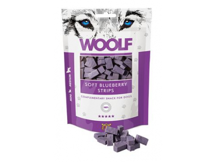 WOOLF pochoutka soft blueberry strips 100g z kategorie Chovatelské potřeby a krmiva pro psy > Pamlsky pro psy > Poloměkké pamlsky pro psy