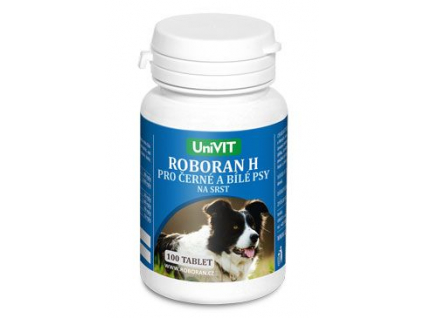 Roboran H pro černé a bílé psy 100tbl z kategorie Chovatelské potřeby a krmiva pro psy > Vitamíny a léčiva pro psy > Kůže a srst psů