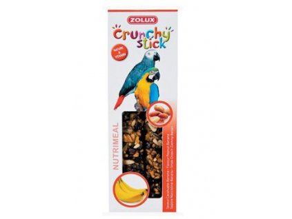 Crunchy Stick Parrot Buráky/Banán 2ks Zolux z kategorie Chovatelské potřeby pro ptáky a papoušky > Pamlsky pro papoušky