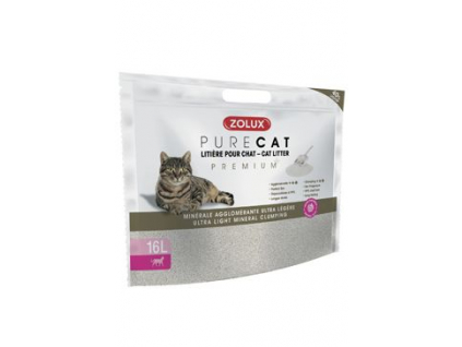 Podestýlka PURECATmineral Premium ultralight clump 16l z kategorie Chovatelské potřeby a krmiva pro kočky > Toalety, steliva pro kočky > Steliva kočkolity pro kočky