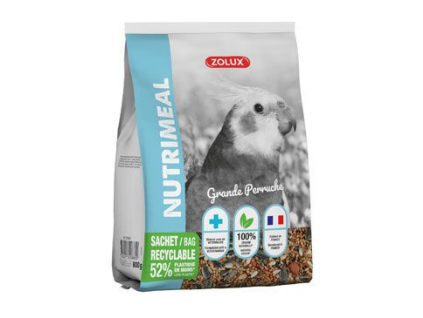 Krmivo pro střední papoušky NUTRIMEAL 800g Zolux z kategorie Chovatelské potřeby pro ptáky a papoušky > Krmivo pro papoušky