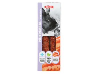Pochoutka NUTRIMEAL STICK mrkev pro králíky 115g z kategorie Chovatelské potřeby a krmiva pro hlodavce a malá zvířata > Pamlsky pro hlodavce