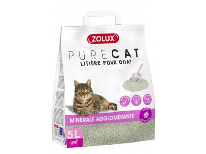 Podestýlka PURECAT antibacterial scent clump 5l Zolux z kategorie Chovatelské potřeby a krmiva pro kočky > Toalety, steliva pro kočky > Steliva kočkolity pro kočky