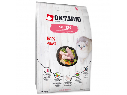 ONTARIO Kitten Chicken 6,5 kg z kategorie Chovatelské potřeby a krmiva pro kočky > Krmivo a pamlsky pro kočky > Granule pro kočky