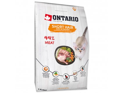 ONTARIO Cat Shorthair 6,5 kg z kategorie Chovatelské potřeby a krmiva pro kočky > Krmivo a pamlsky pro kočky > Granule pro kočky