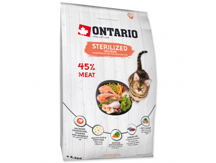 48654 1 ontario cat sterilised salmon 6 5 kg z kategorie chovatelske potreby a krmiva pro kocky krmivo a pamlsky pro kocky granule pro kocky