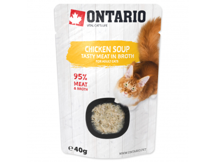ONTARIO Cat Soup Chicken with vegetables 40 g z kategorie Chovatelské potřeby a krmiva pro kočky > Krmivo a pamlsky pro kočky > Polévky a drinky pro kočky