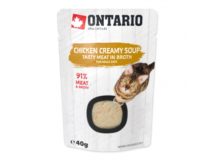 ONTARIO Cat Soup Chicken & Cheese with rice 40 g z kategorie Chovatelské potřeby a krmiva pro kočky > Krmivo a pamlsky pro kočky > Polévky a drinky pro kočky