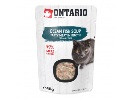 ONTARIO Cat Soup Ocean Fish with vegetables 40 g z kategorie Chovatelské potřeby a krmiva pro kočky > Krmivo a pamlsky pro kočky > Polévky a drinky pro kočky