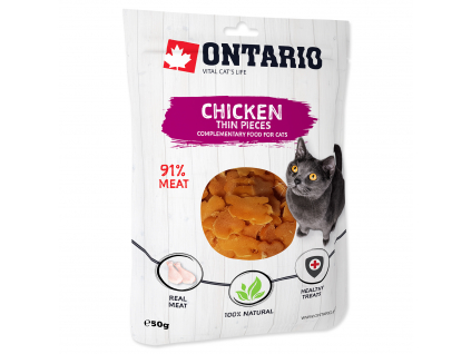 ONTARIO Chicken Thin Pieces 50 g z kategorie Chovatelské potřeby a krmiva pro kočky > Krmivo a pamlsky pro kočky > Pamlsky pro kočky