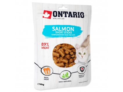 ONTARIO Salmon Short Sticks 50 g z kategorie Chovatelské potřeby a krmiva pro kočky > Krmivo a pamlsky pro kočky > Pamlsky pro kočky