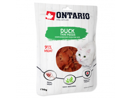 ONTARIO Duck Thin Pieces 50 g z kategorie Chovatelské potřeby a krmiva pro kočky > Krmivo a pamlsky pro kočky > Pamlsky pro kočky