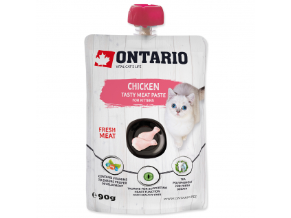 ONTARIO Kitten Chicken Fresh Meat Paste 90 g z kategorie Chovatelské potřeby a krmiva pro kočky > Krmivo a pamlsky pro kočky > Pamlsky pro kočky