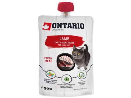 ONTARIO Lamb Fresh Meat Paste 90 g z kategorie Chovatelské potřeby a krmiva pro kočky > Krmivo a pamlsky pro kočky > Pamlsky pro kočky
