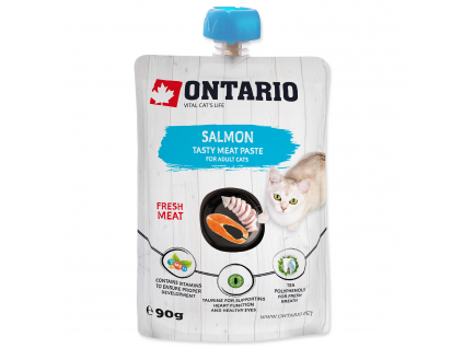 ONTARIO Salmon Fresh Meat Paste 90 g z kategorie Chovatelské potřeby a krmiva pro kočky > Krmivo a pamlsky pro kočky > Pamlsky pro kočky