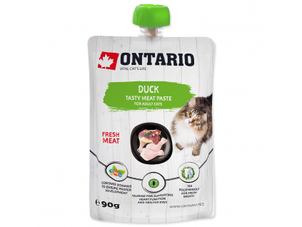 ONTARIO Duck Fresh Meat Paste 90 g z kategorie Chovatelské potřeby a krmiva pro kočky > Krmivo a pamlsky pro kočky > Pamlsky pro kočky