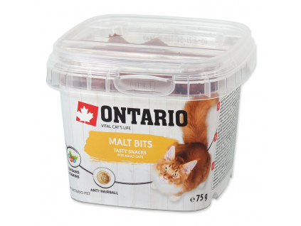 Snack ONTARIO Cat Malt Bits 75 g z kategorie Chovatelské potřeby a krmiva pro kočky > Krmivo a pamlsky pro kočky > Pamlsky pro kočky