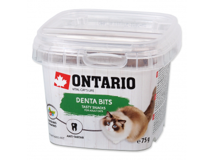 Snack ONTARIO Cat Dental Bits 75 g z kategorie Chovatelské potřeby a krmiva pro kočky > Krmivo a pamlsky pro kočky > Pamlsky pro kočky