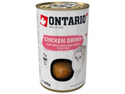 ONTARIO Kitten Drink Chicken 135 g z kategorie Chovatelské potřeby a krmiva pro kočky > Krmivo a pamlsky pro kočky > Polévky a drinky pro kočky