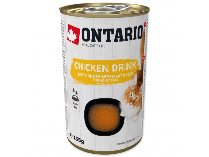 ONTARIO Cat Drink Chicken 135 g z kategorie Chovatelské potřeby a krmiva pro kočky > Krmivo a pamlsky pro kočky > Polévky a drinky pro kočky