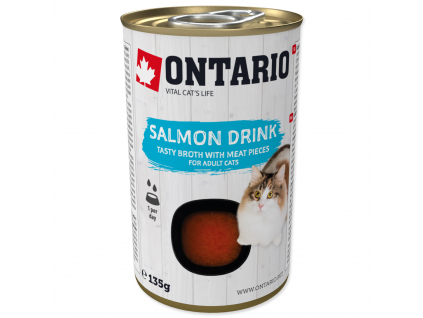 ONTARIO Cat Drink Salmon 135 g z kategorie Chovatelské potřeby a krmiva pro kočky > Krmivo a pamlsky pro kočky > Polévky a drinky pro kočky