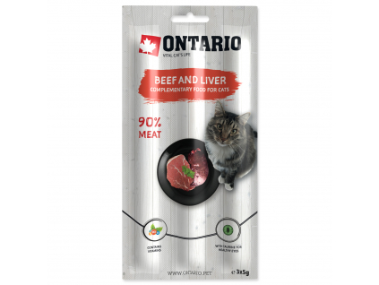 Stick ONTARIO for cats Beef & Liver 15 g z kategorie Chovatelské potřeby a krmiva pro kočky > Krmivo a pamlsky pro kočky > Pamlsky pro kočky