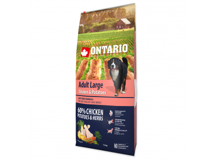 48918 2 48918 ontario dog adult large chicken potatoes herbs 12 kg