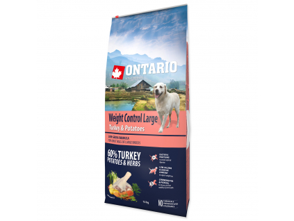 48972 2 48972 ontario dog large weight control turkey potatoes herbs 12 kg