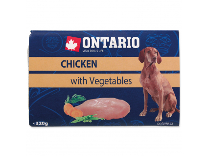 Vanička ONTARIO Dog Chicken with Vegetable 320 g z kategorie Chovatelské potřeby a krmiva pro psy > Krmiva pro psy > Vaničky, paštiky pro psy