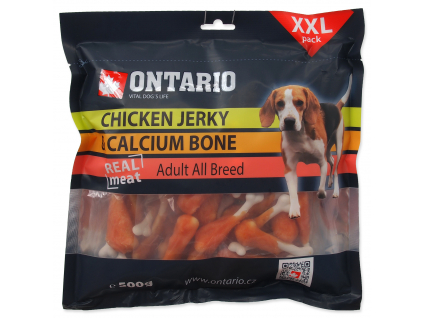 Snack ONTARIO Dog Chicken Jerky + Calcium 500 g z kategorie Chovatelské potřeby a krmiva pro psy > Pamlsky pro psy > Sušená masíčka pro psy