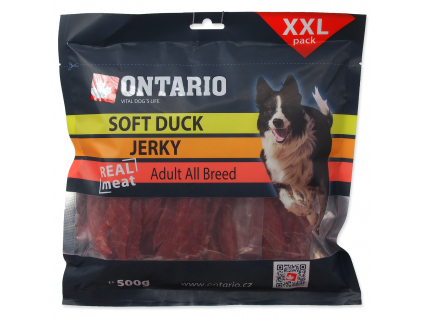 Snack ONTARIO Dog Soft Duck Jerky 500 g z kategorie Chovatelské potřeby a krmiva pro psy > Pamlsky pro psy > Sušená masíčka pro psy