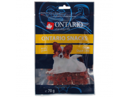 Snack ONTARIO Dog Duck Dice Small 70 g z kategorie Chovatelské potřeby a krmiva pro psy > Pamlsky pro psy > Sušená masíčka pro psy