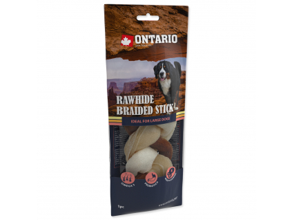 Snack ONTARIO Dog Rawhide Braided Stick Mix 17,5 cm z kategorie Chovatelské potřeby a krmiva pro psy > Pamlsky pro psy > Žvýkací pamlsky pro psy