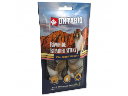 Snack ONTARIO Dog Rawhide Snack Fish skin braid 12 cm z kategorie Chovatelské potřeby a krmiva pro psy > Pamlsky pro psy > Žvýkací pamlsky pro psy