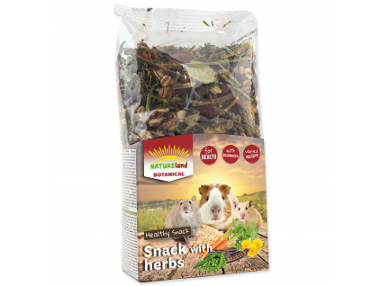 Pochoutka NATURE LAND Botanical bylinkový mix 150 g z kategorie Chovatelské potřeby a krmiva pro hlodavce a malá zvířata > Pamlsky pro hlodavce