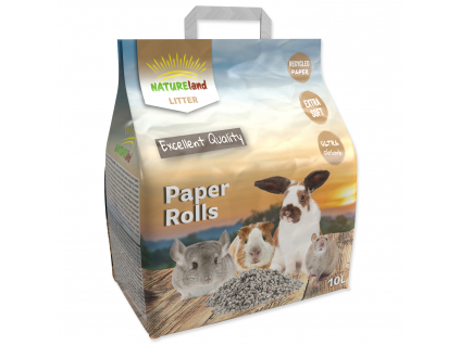 Podestýlka NATURE LAND Paper Rolls 10 l z kategorie Chovatelské potřeby a krmiva pro hlodavce a malá zvířata > Podestýlky a steliva pro hlodavce