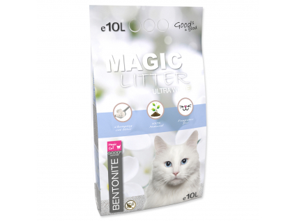 Kočkolit MAGIC LITTER Bentonite Ultra White 10 l z kategorie Chovatelské potřeby a krmiva pro kočky > Toalety, steliva pro kočky > Steliva kočkolity pro kočky