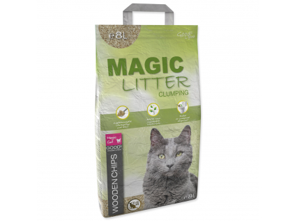 Kočkolit MAGIC LITTER Wooden Chips 8 l z kategorie Chovatelské potřeby a krmiva pro kočky > Toalety, steliva pro kočky > Steliva kočkolity pro kočky