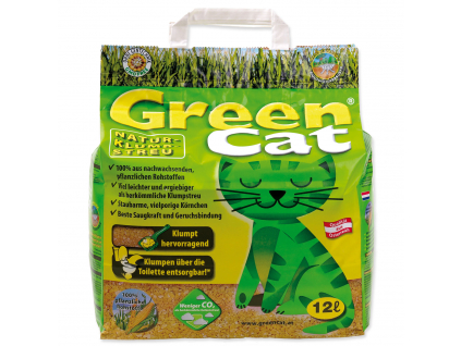 Kočkolit GREEN CAT 12 l z kategorie Chovatelské potřeby a krmiva pro kočky > Toalety, steliva pro kočky > Steliva kočkolity pro kočky