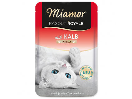 Kapsička MIAMOR Ragout Royale telecí v želé 100 g z kategorie Chovatelské potřeby a krmiva pro kočky > Krmivo a pamlsky pro kočky > Kapsičky pro kočky