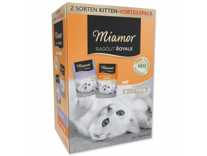 Kapsičky MIAMOR Ragout Royale Kitten v želé multipack 1200 g z kategorie Chovatelské potřeby a krmiva pro kočky > Krmivo a pamlsky pro kočky > Kapsičky pro kočky