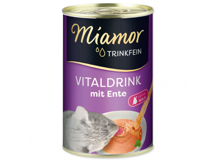Vital drink MIAMOR kachna 135 ml z kategorie Chovatelské potřeby a krmiva pro kočky > Krmivo a pamlsky pro kočky > Polévky a drinky pro kočky